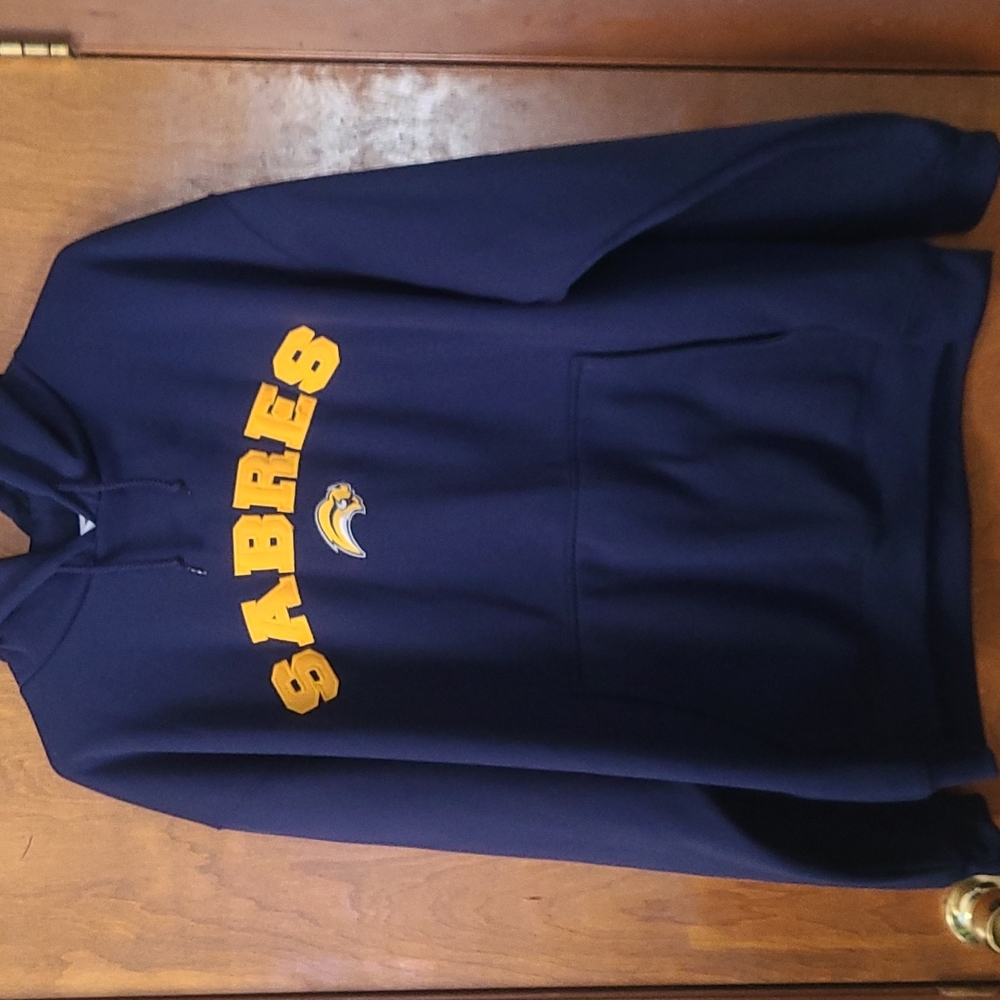 BUFFALO SABRES MENS XL HOODIE PULLOVER SWEATSHIRT OFFICIAL LICENSED NHL BLUE
